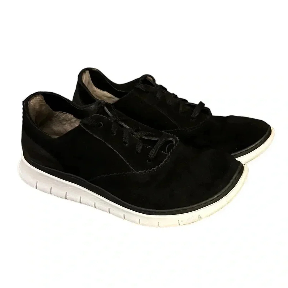 Vionic Black Suede Taylor Sneakers - Size 7.5 Comfort Walking